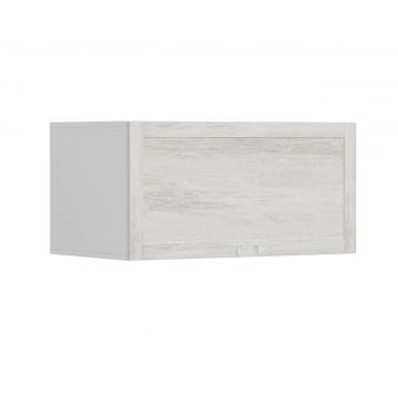 Modischer weißer Wandschrank mit mehreren Einlegeböden