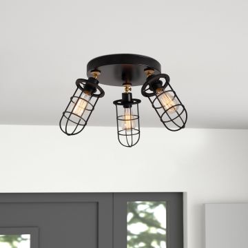 Eleganter und zeitgenössischer Schwarzgold-Kronleuchter | 56 cm Durchmesser | Moderne dekorative Beleuchtung