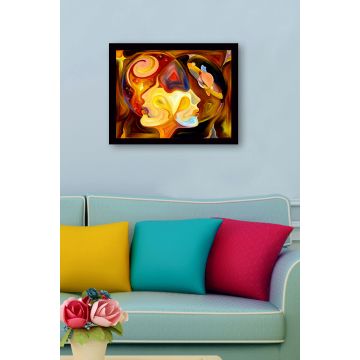 Wunderschönes gerahmtes MDF-Gemälde | Multicolor-Dekor | 41x56cm