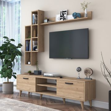 Wren TV-Element | 180 cm Breite | Farbe Walnuss