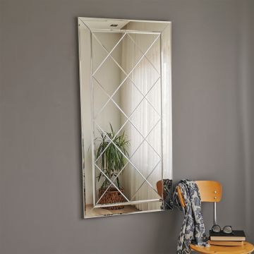 Locelso-Spiegel | 65x130 cm | Verstellbar | Silber
