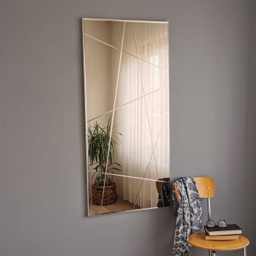 Locelso Verstellbarer Spiegel | 62x130cm | Silber