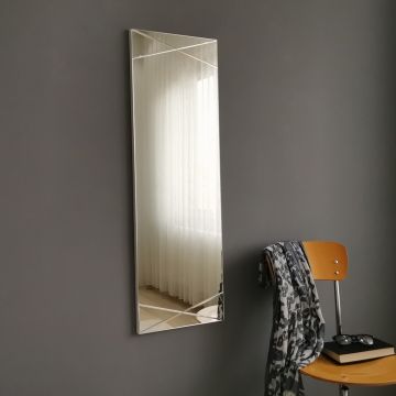 Locelso Spiegel | 100% MDF | 35x105 cm | Wandmontage | Silber