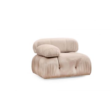 Atelier Del Sofa 1-Sitz | Buchenholzrahmen | 100% Polyester Stoff | Farbe Creme