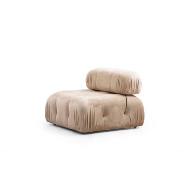 Cremefarbenes 1-Sitz-Sofa | Atelier Del Sofa | Gestell aus Buchenholz/Spanplatten | 100% Polyester-Stoff | 28 DNS-Schaumstoff für den Rücken