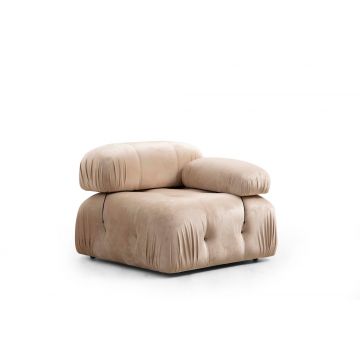Atelier Del Sofa 1-Sitz Sofa | Buchenholzrahmen | Polyesterstoff | Creme