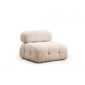 Atelier Del Sofa 1-Sitz Sofa | Buchenholz/Spanplatte | 100% Polyester Stoff | Creme