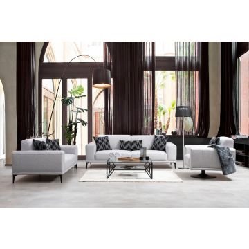 Ultimate Comfort 3-Sitz Sofa-Bett | Buchenholzrahmen, 100% Polyester Stoff | Farbe Grau