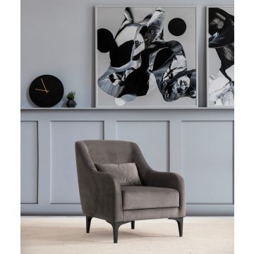 Del Sofa Ohrensessel - Buchenholz/Spanplatte - 100% Polyester - 60x81x72 cm