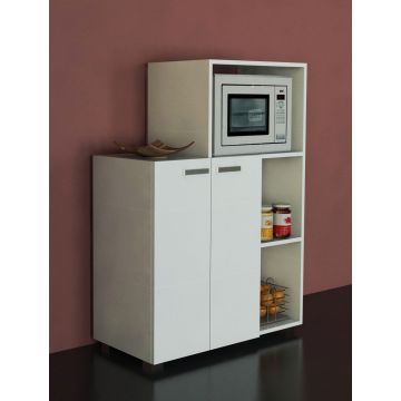 Woody Fashion Küchenschrank - 90x42x123 cm - Weiß 
