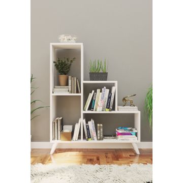 Elegance Bücherregal | 100% Melamin beschichtet | Weiß