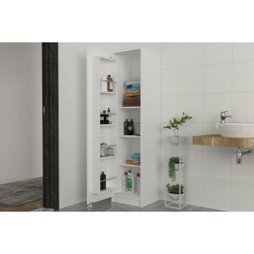 Tera Home Badezimmerschrank | 1-türiger Mehrzweckschrank | Weiß