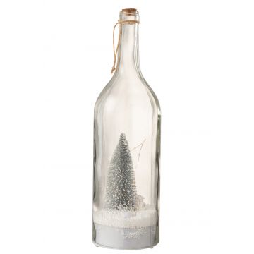 Flasche dekorativ weihnachten schnee paillette silber