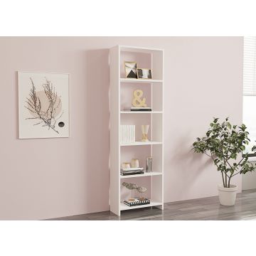 Modisches Bücherregal aus Holz 160cm - Weiß