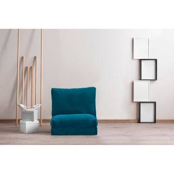 Atelier Del Sofa 1-Sitz Sofa-Bett, Grün | Metallrahmen, Polyesterstoff, DNS-Schaum, verstellbare Rückenlehne