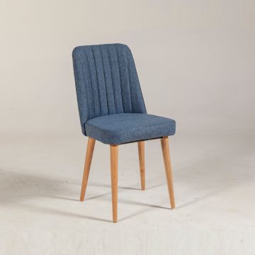 Vella Stuhl | 100% Melaminbeschichtung | Leinenstoff | Atlantic Pine Dunkelblau