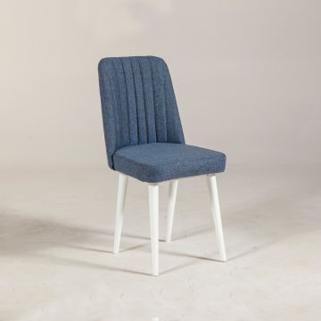 Vella 100% Melaminbeschichteter Stuhl | Weiß Dunkelblau
