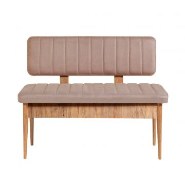 2-Sitzer Sofa Vella - 110x46x85 cm - Hainbuche/Creme