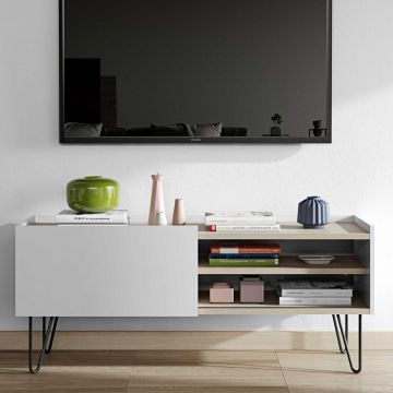 Nina 140cm TV-Element - Eiche/Weiß