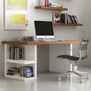Office Multis - weiß/nussbaumfarben