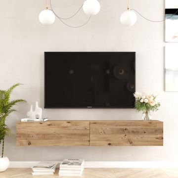 Moderner TV-Ständer | Melaminbeschichtet | 180cm | Atlantic Pine
