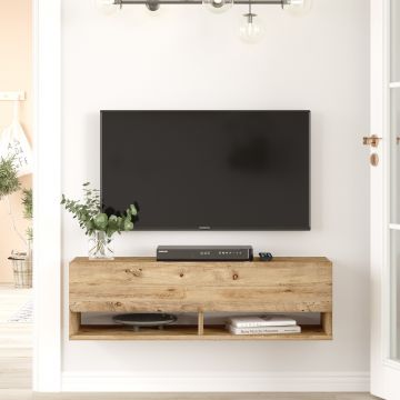 Moderner TV-Ständer | Melaminbeschichtet | Atlantic Pine