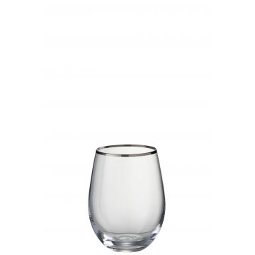 Glas kugel rand glas transparent/silber