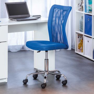 Bürostuhl Eva ohne Armlehne - blau