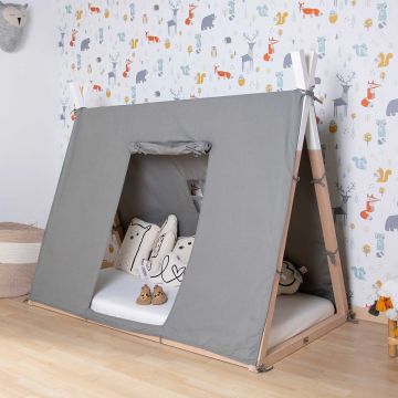 Schlafzelt für Tipi-Kleinkindbett 70x140cm - grau