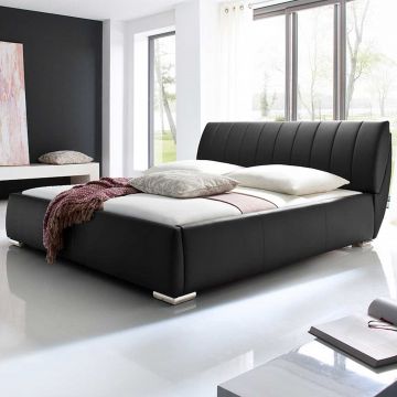 Bett mit Stauraum Davos 180x200 - schwarz