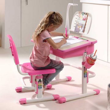 Schreibtisch Comfortline 301 mit kippbarer Tischplatte - rosa