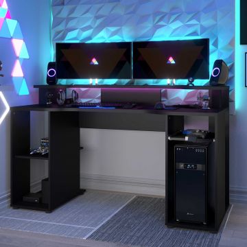 Gaming-Schreibtisch LevelUp 150cm - schwarz