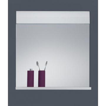 Spiegel mit Ablage Line | 60 x 10 x 55 cm | High Glossy White