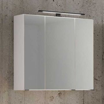 Spiegelschrank Dusan 80cm mit 3 Türen - weiß