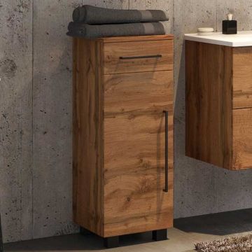 Badezimmerschrank Dusan 30 cm mit 1 Tür und 1 Schublade - wotan Eiche Dekor