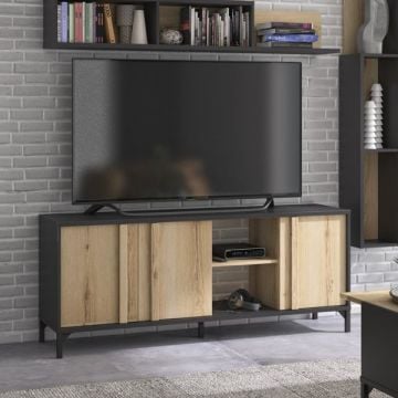 TV-Schrank Esteban | 160 x 40 x 66 cm | Helvezia Oak Design