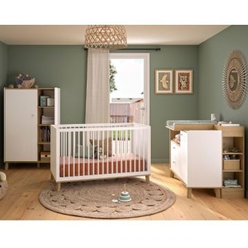 Babyzimmer-Set Alba | Babybett, Kinderkleiderschrank, Kommode, Wickeltisch, Aufbewahrungsschrank | Artisan Oak Design