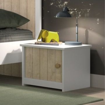 Nachttisch Zouma | 42 x 38 x 33 cm | Design Blonde Oak