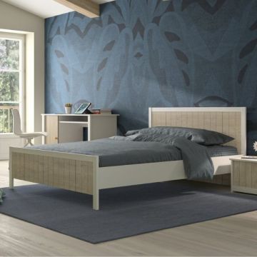 Doppelbett Zouma | 140 x 190 cm | Design Blonde Oak