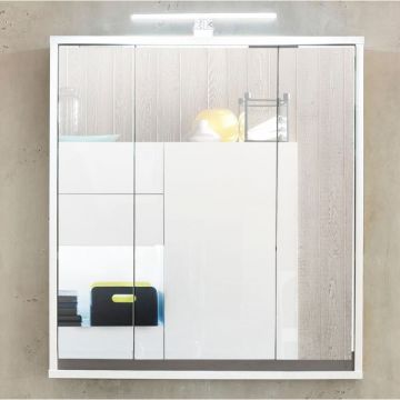 Spiegelschrank Sol | 67 x 18 x 73 cm | High Glossy White