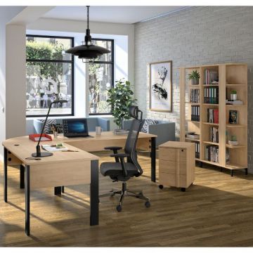 Schreibtisch-Set Faro | Schreibtische, Auszug, Bücherregale, Kommode | Design Blonde Oak