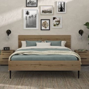 Doppelbett Lucian | 140 x 200 cm | Helvezia Oak Design