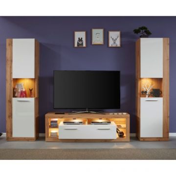 Wohnzimmergarnitur Rock | TV-Möbel und Vitrinen | Design Wotan Oak White