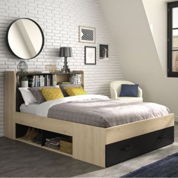 Doppelbett mit Schubladen Sabia | 140 x 200 | Design Châtaignier