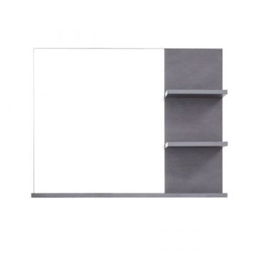 Spiegel mit Ablageflächen | 72 x 20 x 57 cm | Serie Cancun/Indy | Matera Grey