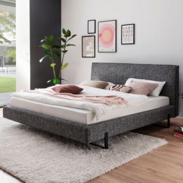 Doppelbett Sykes | 160 x 200 cm | Schwarz-weißes Design