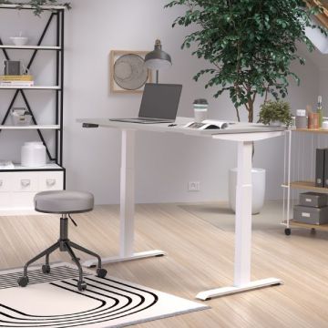 Schreibtisch Hermoso | 120 x 80 x 120 cm | Grau-weißes Design
