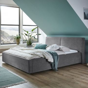 Doppelbett Mitoma | 160 x 200 cm | Design Grau
