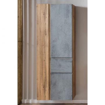 Säulenschrank Varese | 65 x 35 x 180 cm | Grau