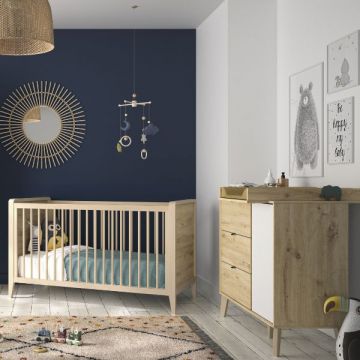 Kinderzimmer-Set Lison | Kinderbett, Kommode mit Wickeltisch | Artisan Oak Design